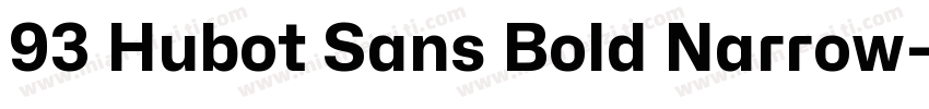 93 Hubot Sans Bold Narrow字体转换